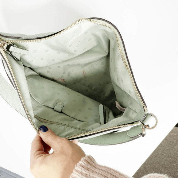 Kate Spade Polly Medium Convertible Shoulder Parchment Bag light pistachio - Picture 4 of 6